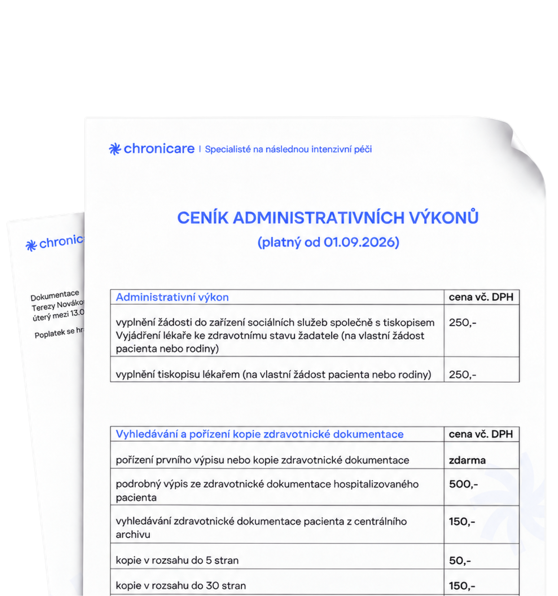 Obálka dokumentu Ceník administrativních výkonů