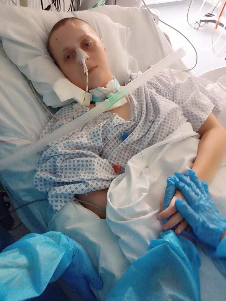 Pacientka na nemocničním lůžku